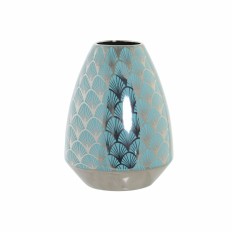 Vaso DKD Home Decor S3021434 Porcellana Turchese Orientale (18 x 18 x 24 cm)    