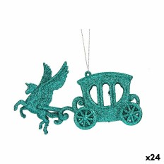 Decorazione Natalizia Carrozza Magica Verde Plastica Porporina 15 x 8,5 x 4,5 cm (24 Unità)    