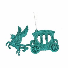 Decorazione Natalizia Carrozza Magica Verde Plastica Porporina 15 x 8,5 x 4,5 cm (24 Unità)    