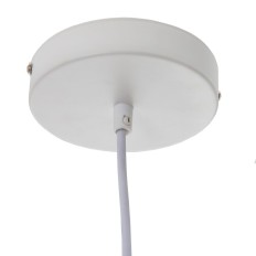 Lampadario 27 x 27 x 32 cm Metallo Bianco Ø 10 cm    