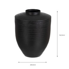 Vaso Nero Alluminio 26,5 x 26,5 x 34,5 cm    