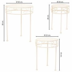 Supporto per Vaso Alexandra House Living Bianco Metallo Ferro 30 x 120 x 30 cm    