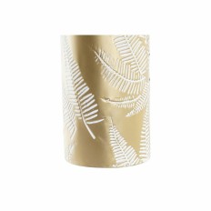 Vaso DKD Home Decor Dorato Metallo Crema Tropicale Foglia della pianta (21 x 21 x 71 cm)    