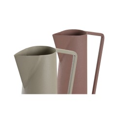 Vaso DKD Home Decor Beige Rosa Ferro 12 x 10 x 35 cm (2 Unità)    