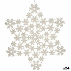 Decorazione Natalizia Stella Madreperla 31,5 x 32 x 0,1 cm (24 Unità)    