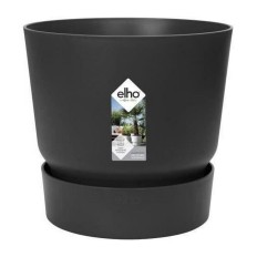 Vaso Elho Greenville Nero Plastica Rotonda Rotondo Ø 30 cm Ø 29,5 x 27,8 cm    