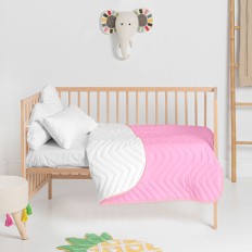 Trapunta HappyFriday Basic Kids Arista Rosa 100 x 130 cm    