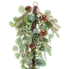 Appendino per Porte Natale Verde Naturale Rattan Plastica 71,12 cm    