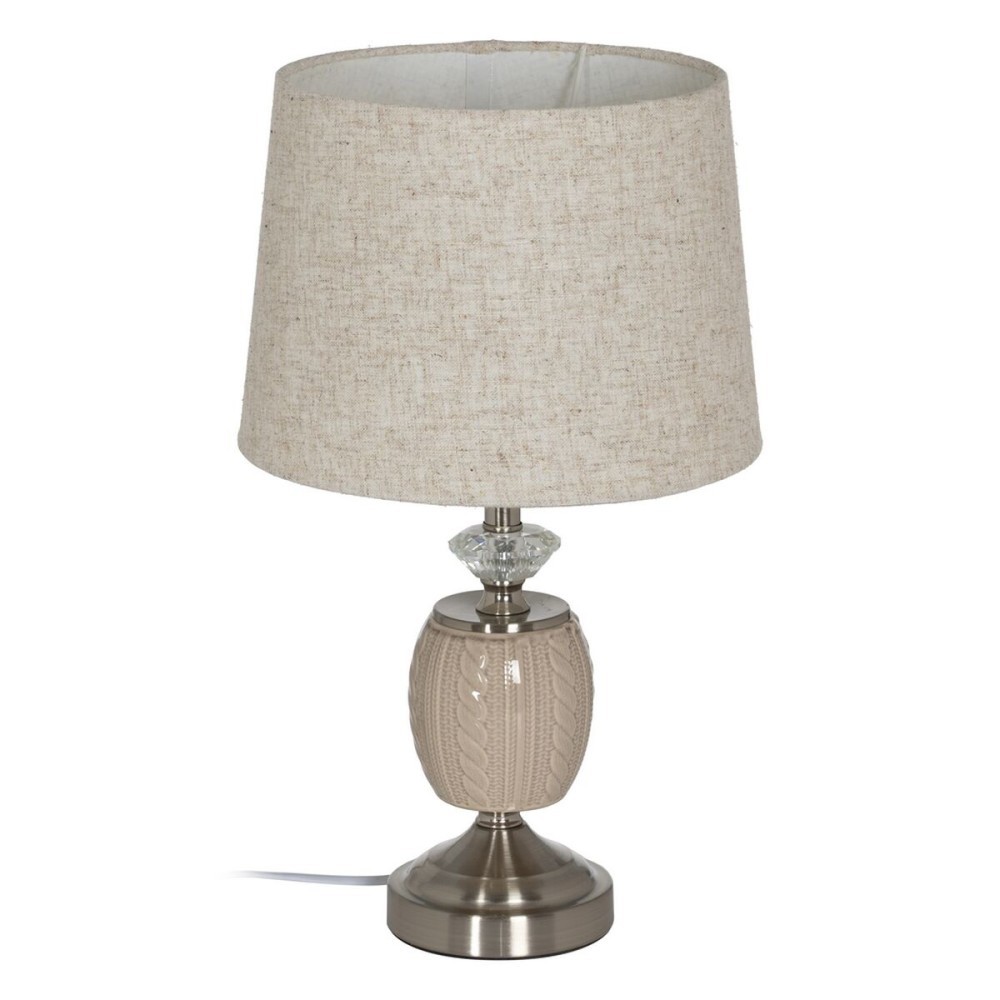 Lampada da tavolo Beige Argentato Metallo Cristallo 10 W 220 V 27 x 27 x 45 cm    