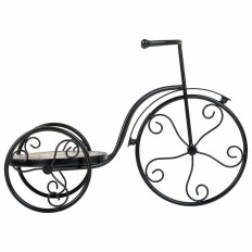 Supporto per Vaso Alexandra House Living Nero Ferro Piastrella Bicicletta 23 x 36 x 53 cm    