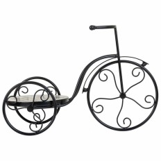 Supporto per Vaso Alexandra House Living Nero Ferro Piastrella Bicicletta 23 x 36 x 53 cm    