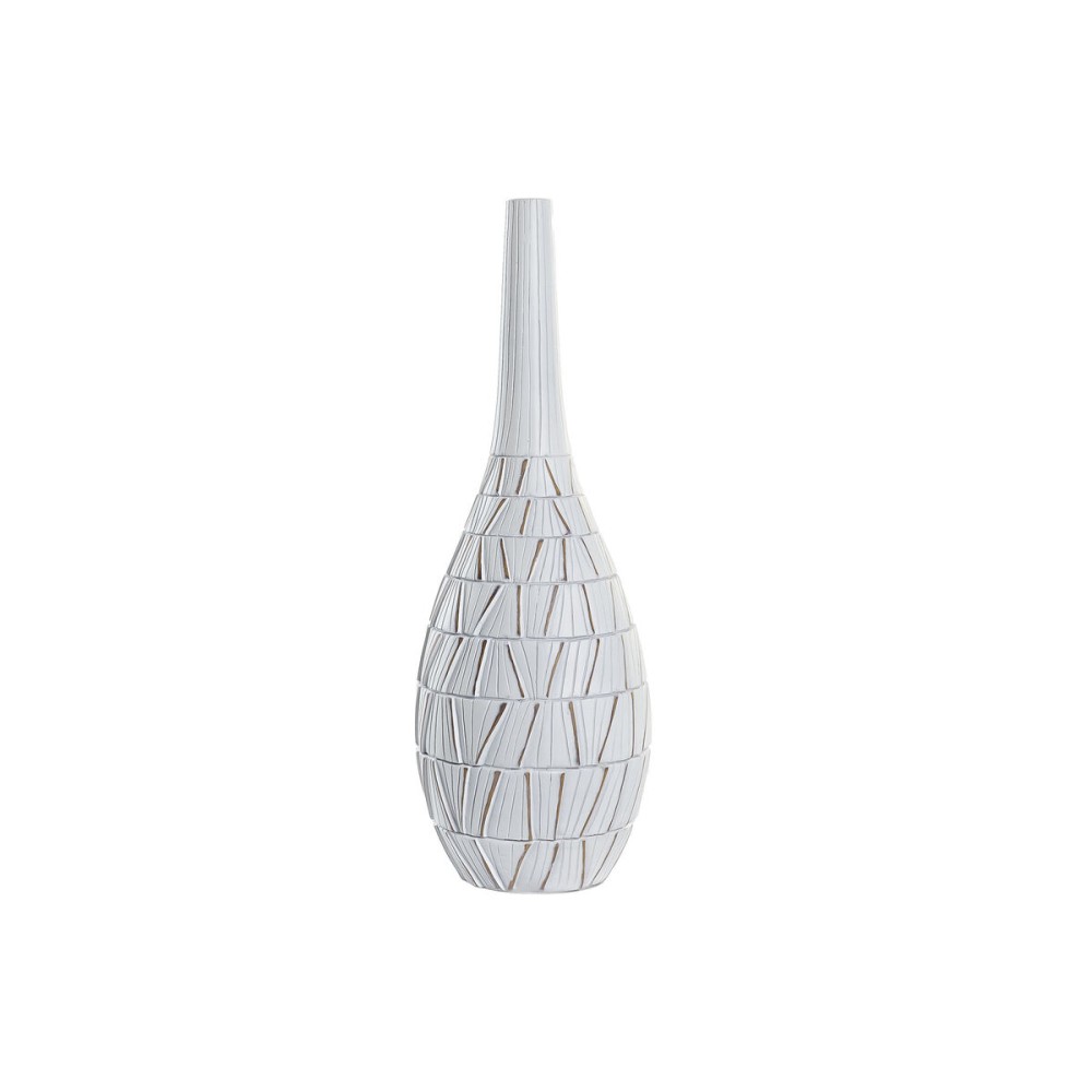 Vaso DKD Home Decor Bianco Resina Moderno (18 x 18 x 50 cm)    