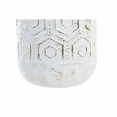 Vaso DKD Home Decor Bianco Dorato Metallo Orientale 17 x 17 x 66 cm    