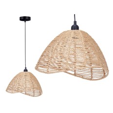 Lampadario Naturale Rattan 60 W Conica 220 -240 V 34 x 20 x 30 cm (2 Unità)    