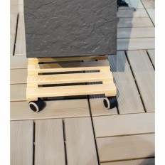 Supporto con Ruote per Vasi EDA   Legno 40 x 40 x 8,4 cm    