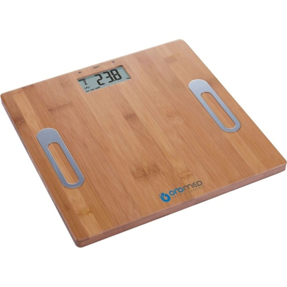 Bilancia Digitale da Bagno Oromed ORO-SCALE BAMBO Legno Vetro 150 kg    