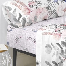 Lenzuolo con angoli HappyFriday Delicate bouquet Multicolore 180 x 200 x 32 cm    