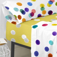 Lenzuolo con angoli HappyFriday Confetti Multicolore 180 x 200 x 32 cm    