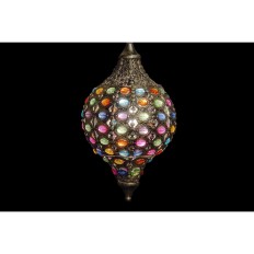 Lampadario DKD Home Decor Dorato Metallo Multicolore 40 W 50 W 24 x 24 x 42 cm    