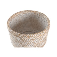 Vaso DKD Home Decor 31 x 31 x 52 cm Naturale Bianco Bambù Decapaggio    