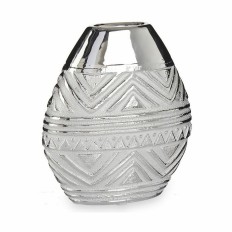 Vaso Larghezza Argentato Ceramica 8 x 19,5 x 17,5 cm (6 Unità)    