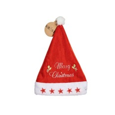 Cappello di Babbo Natale Merry Christmas Stelle Rosso 24 x 2 x 35 cm (12 Unità)    