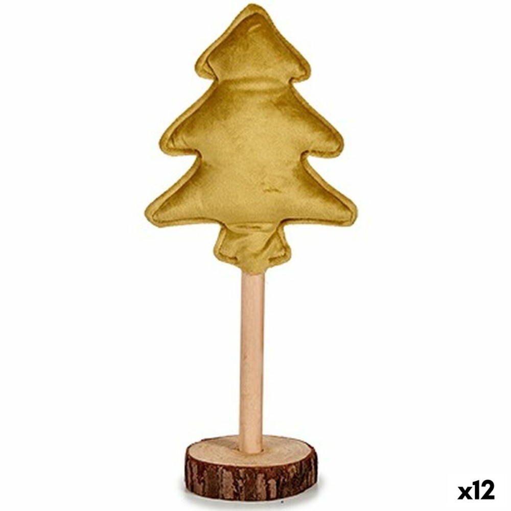 Albero di Natale Poliestere Dorato Legno 9,5 x 32 x 13 cm (12 Unità)    