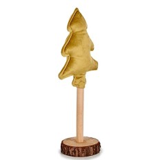 Albero di Natale Poliestere Dorato Legno 9,5 x 32 x 13 cm (12 Unità)    