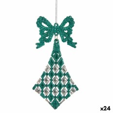 Decorazione Natalizia Fiocco Rombos Verde Plastica Porporina 7,5 x 1 x 15,5 cm (24 Unità)    