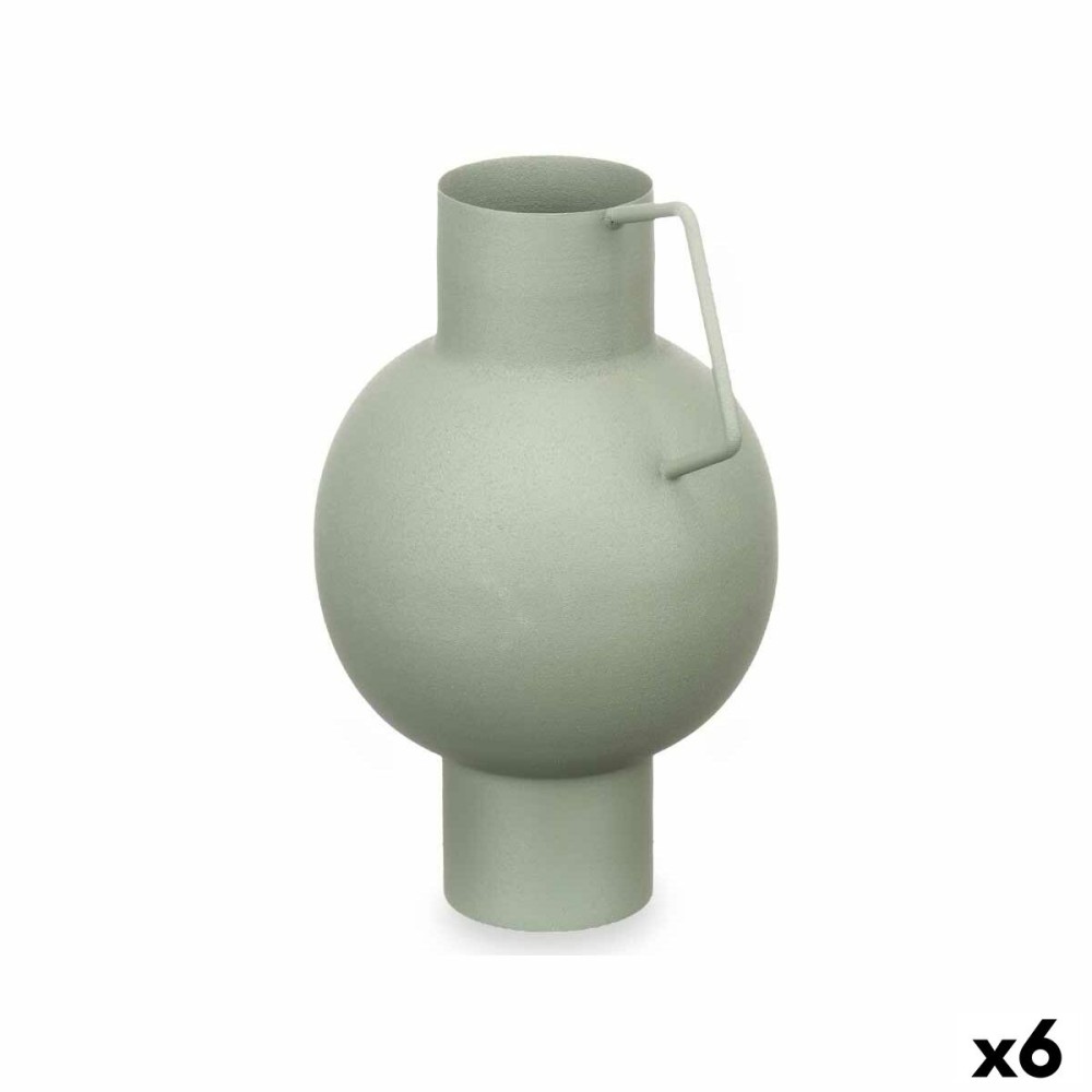 Vaso Sfera Verde Acciaio 15 x 23 x 13 cm (6 Unità)    