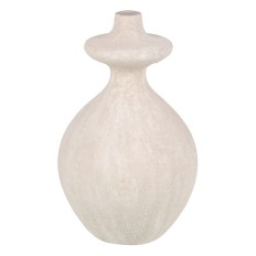 Vaso Crema Ceramica Sabbia 21 x 21 x 38 cm    