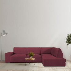 Rivestimento per chaise longue braccio lungo destro Eysa ROC Teja Rosso Scuro 110 x 120 x 500 cm    