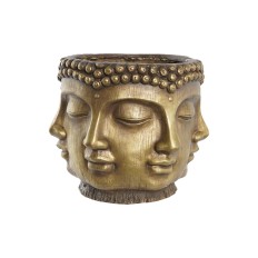 Vaso DKD Home Decor Dorato Legno Magnesio Rotondo Buddha Orientale 34 x 34 x 30 cm 30 x 34 x 30 cm    