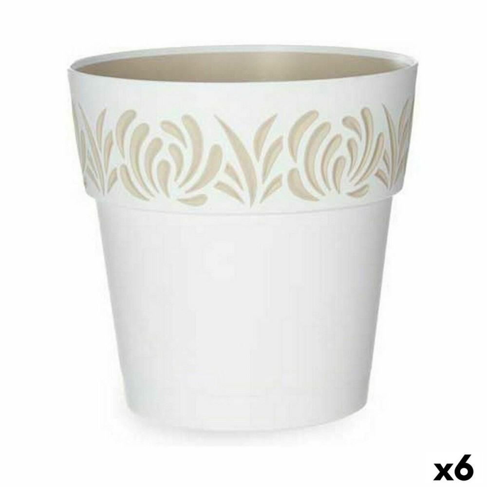 Vaso Autoirrigante Stefanplast Gaia Bianco Plastica 25 x 25 x 25 cm (6 Unità)    