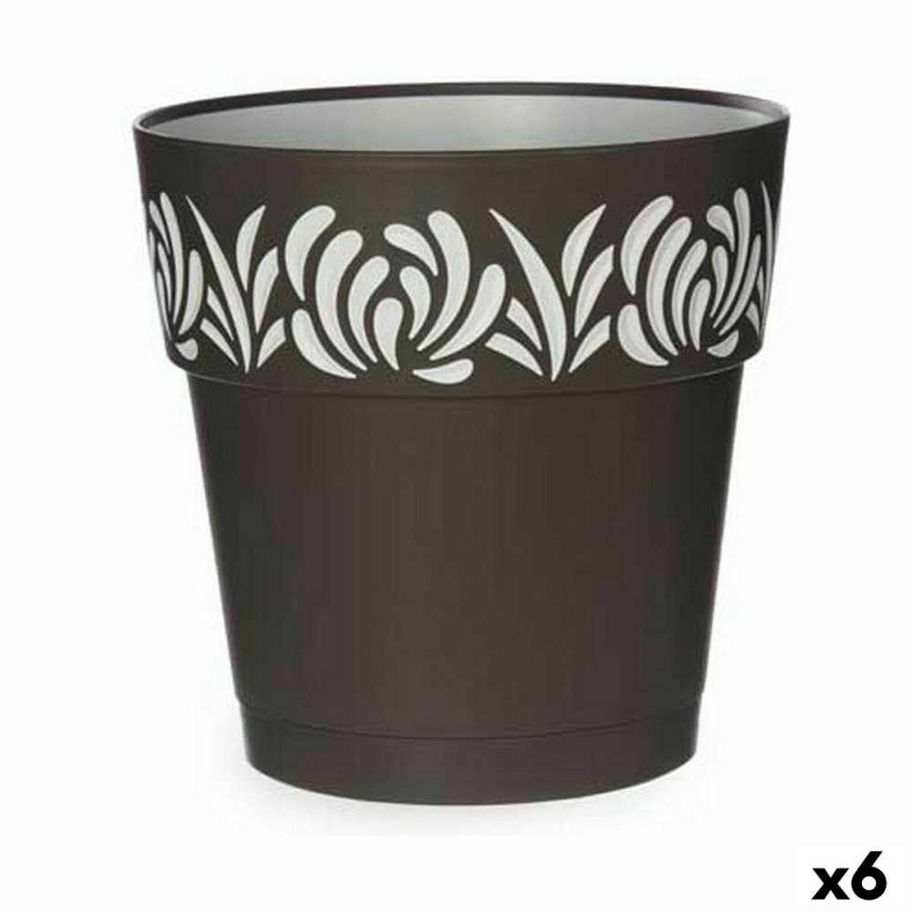 Vaso Autoirrigante Stefanplast Gaia Antracite Plastica 25 x 25 x 25 cm (6 Unità)    