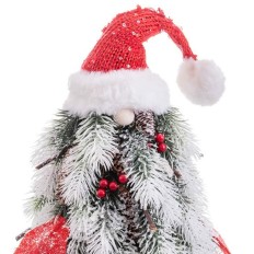 Albero di Natale Bianco Rosso Verde Plastica Polyfoam Tessuto 21 x 21 x 45 cm    