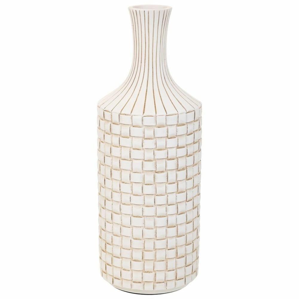 Vaso Alexandra House Living Bianco Poliresina 14 x 39 x 14 cm    