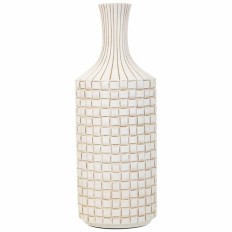 Vaso Alexandra House Living Bianco Poliresina 14 x 39 x 14 cm    