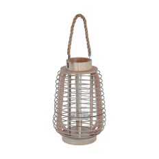 Lanterna Atmosphera Portacandele Rattan (33 x 22 cm)    