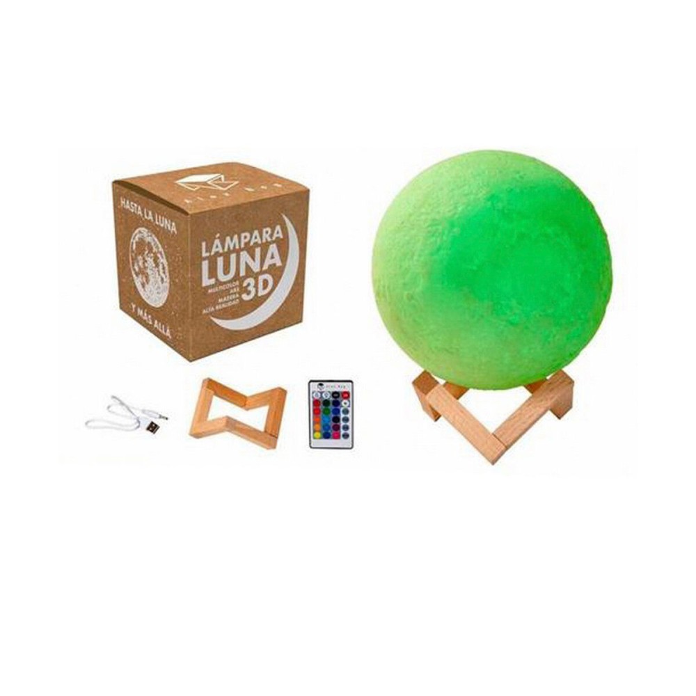 Lampada da tavolo Roymart 3D Luna Multicolore Ø 22 cm    