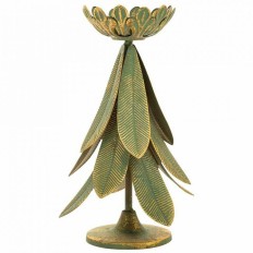 Candelabro Alexandra House Living Oro Ferro 21 x 31 x 21 cm Piume    