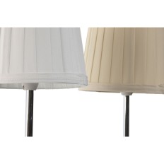 Lampada da tavolo Home ESPRIT Bianco Beige Metallo Porcellana 20 W 220 V 17,5 x 17,5 x 35 cm (2 Unità)    