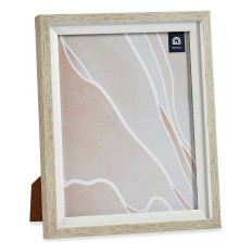 Cornice Portafoto 24 x 2 x 29 cm Cristallo Beige Bianco Plastica (6 Unità)    