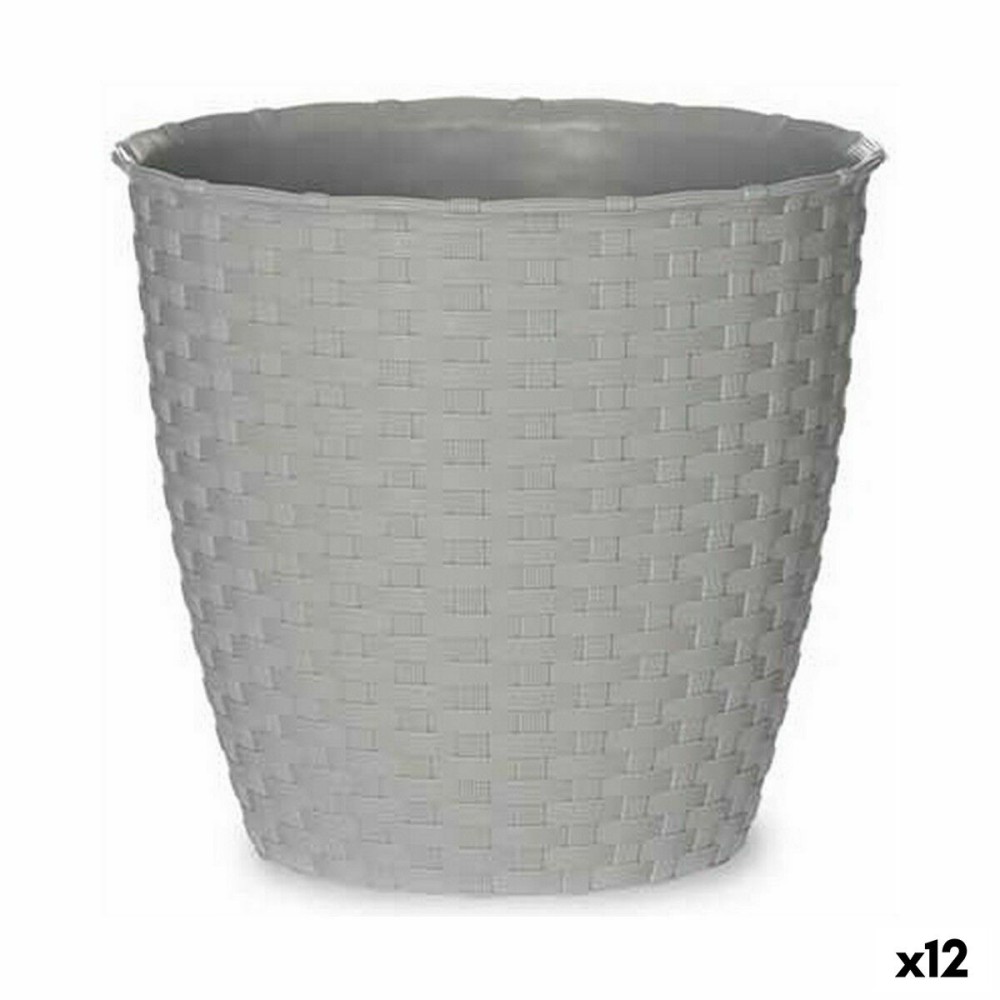 Vaso Stefanplast Grigio Plastica 19 x 17,5 x 19 cm (12 Unità)    