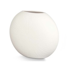 Vaso Rotondo Bianco Ceramica 40 x 34,5 x 16 cm (2 Unità)    