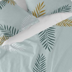 Lenzuolo Superiore HappyFriday Blanc Foliage Mint Multicolore 180 x 270 cm    