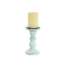 Candelabro Home ESPRIT Giallo Azzurro Verde Rosa Metallo Legno di mango Shabby Chic 10 x 10 x 18 cm    