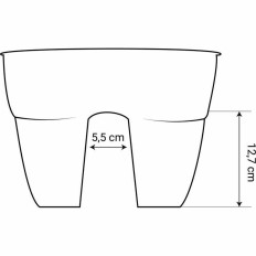 Vaso EDA Rosso Plastica Ovale Moderno    