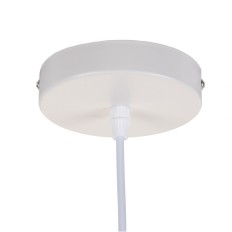 Lampadario Bianco Ferro Moderno 220 V 22 x 22 x 15 cm    