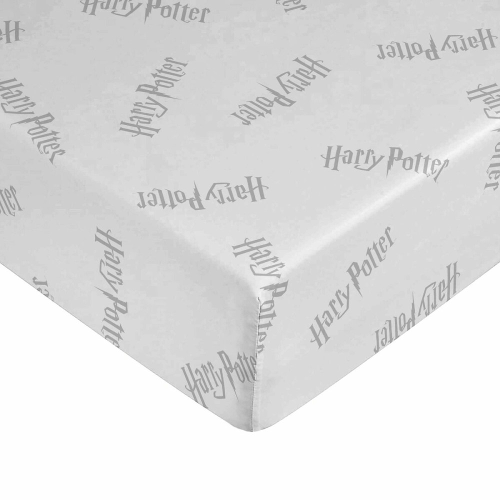 Lenzuolo con angoli Harry Potter Bianco Grigio 90 x 200 cm    